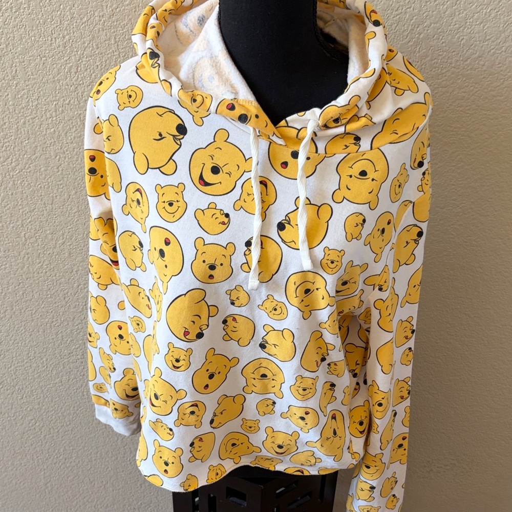 Disney Winnie the Pooh Youth Large All Over Print Pullover Hoodie